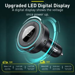 Baseus Car FM Transmitter 5.0 Bluetooth Car Charger Music Adapter 3.4A Dual USB MP3 Player Radio Handsfree Audio FM Modulato