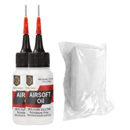 Airsoft Silicone Lubricant with Precision Needle Tip & Cleaning Wipes for Paintball GBB AEG O-Rings Petroleum-Free Oil 30ml Set