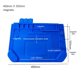 Silicone Soldering Mat Pad Desk Platform for Welding Station Iron Phone PC Repair Magnetic Heat Insulation No Lead S-160