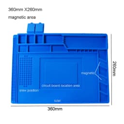 Silicone Soldering Mat Pad Desk Platform for Welding Station Iron Phone PC Repair Magnetic Heat Insulation No Lead S-160