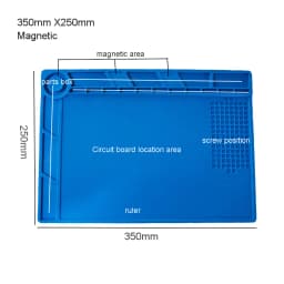 Silicone Soldering Mat Pad Desk Platform for Welding Station Iron Phone PC Repair Magnetic Heat Insulation No Lead S-160