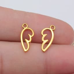 WYSIWYG 40pcs Charms 16x8mm Angel Wing Charms For Jewelry Making DIY Jewelry Findings 4 Colora Alloy Charms Pendant