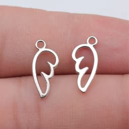 WYSIWYG 40pcs Charms 16x8mm Angel Wing Charms For Jewelry Making DIY Jewelry Findings 4 Colora Alloy Charms Pendant