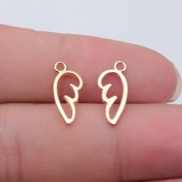 WYSIWYG 40pcs Charms 16x8mm Angel Wing Charms For Jewelry Making DIY Jewelry Findings 4 Colora Alloy Charms Pendant