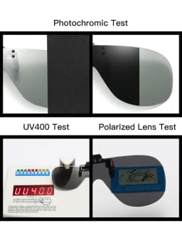VIVIBEE Flip Up Clip on Sunglasses Polarized Fishing Men Grey Lens Driving UV400 Aviation Cool Oversized Night Vision Shades