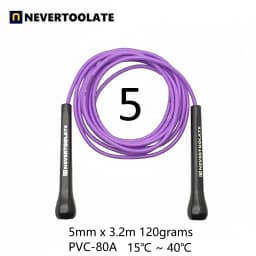 NEVERTOOLATE EXTRA LONG 3.2 METERS 14cm abs handle boxing speed 5mm Soft PVC Jump skip Rope Tangle Free Skipping Fitness
