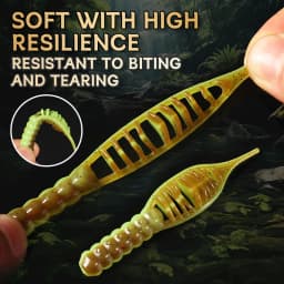Supercontinent fanatik Lures 80mm/8pcs 55mm/15pcs Soft Lure Fishing Lures Soft Silicone Baits Larva soft bait