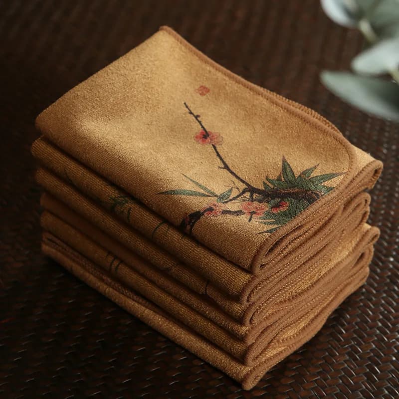 Painted Tea Towel Absorbent Rag Thickened Table Cleaning Tea Cloth Cotton Household Kitchen Cleaning Cloth Dish Cleaning Towels