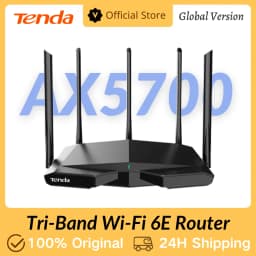 Tenda WiFi6 Router AX1500-AX5700 Tri-Band Gigabit Wi-Fi 6E Mesh Router Wireless Roteador Gigabit PK Xiaomi Router OFDMA & MU-MIM