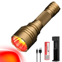 UltraFire C8 Red Light Flashlight Powerful Professional Tactical Hunting FlashLights Coyote Night Vision Lamp for Astronomy