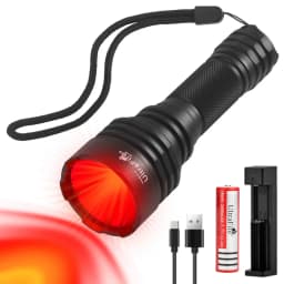 UltraFire C8 Red Light Flashlight Powerful Professional Tactical Hunting FlashLights Coyote Night Vision Lamp for Astronomy
