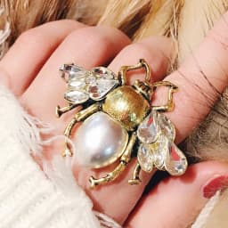 Retro Bee Crystal Pearl Brooches For Woman Men's Party Clothing Brooch Pins Accessories