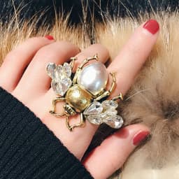 Retro Bee Crystal Pearl Brooches For Woman Men's Party Clothing Brooch Pins Accessories