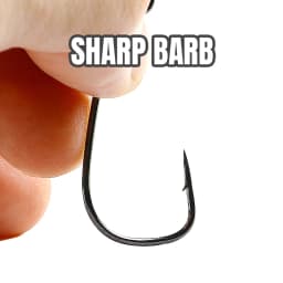 Supercontinent Offset with Big Rings Carbon Steel Crank Hooks Tackle Worm Hooks with Big Eyes Ring