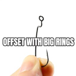 Supercontinent Offset with Big Rings Carbon Steel Crank Hooks Tackle Worm Hooks with Big Eyes Ring