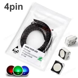 100Pcs 3528 SMD LED Diode Chip Warm White Red Green Blue Yellow Orange UV Purple Pink RGB PLCC2 PLCC-4 Lamp Light Beads Emitting