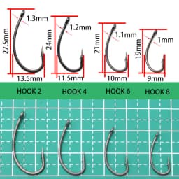 6pcs Carp Fishing Hair Rigs Ready Made Carp Fishing Hook Size 2#4#6#8 Fishing Tackle Equipment Accessories Pesca