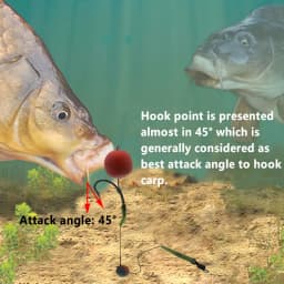 6pcs Carp Fishing Hair Rigs Ready Made Carp Fishing Hook Size 2#4#6#8 Fishing Tackle Equipment Accessories Pesca