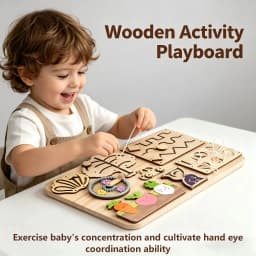 Montessori Busy Board Toys For Children Educational Games DIY Busy Board Parts Wooden Toys Sensory Board Games Puzzles For Kids