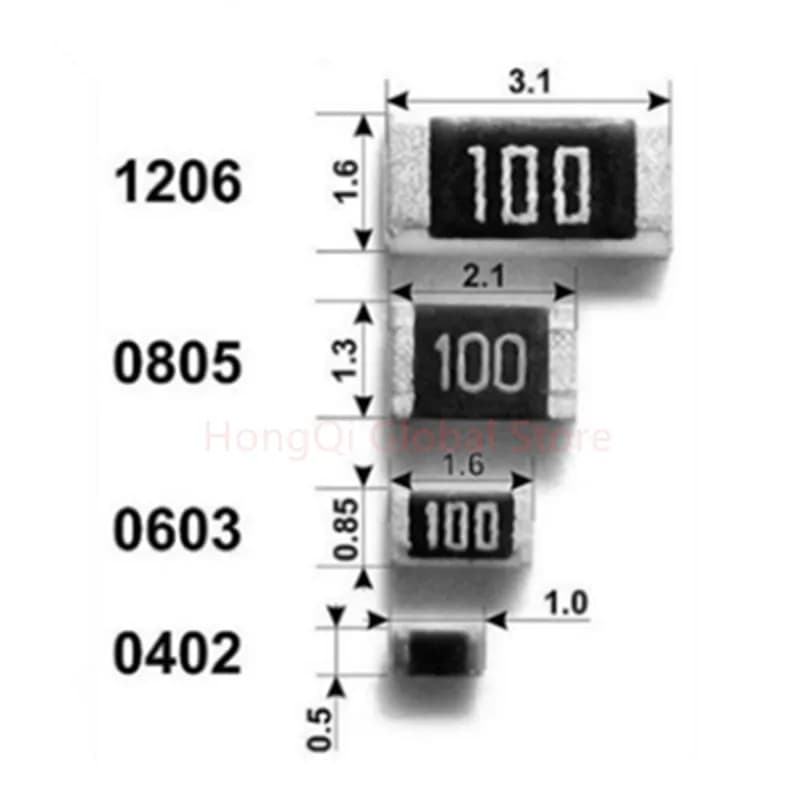 100Pcs 0805 1% SMD Resistor 0R ~ 10M 1/8W 0 1 10 100 150 220 330 Ohm 1K 2.2K 10K 100K  1R 10R 100R 150R 220R 330R