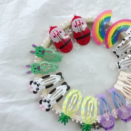 Kids Headwear 20Pcs/Lot Cartoon Hairpin Cute Animal Water Dripping Flower Hair Clip Star Striped Barrette Girls Hair Accessories