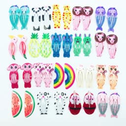 Kids Headwear 20Pcs/Lot Cartoon Hairpin Cute Animal Water Dripping Flower Hair Clip Star Striped Barrette Girls Hair Accessories