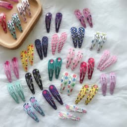 Kids Headwear 20Pcs/Lot Cartoon Hairpin Cute Animal Water Dripping Flower Hair Clip Star Striped Barrette Girls Hair Accessories