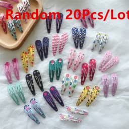 Kids Headwear 20Pcs/Lot Cartoon Hairpin Cute Animal Water Dripping Flower Hair Clip Star Striped Barrette Girls Hair Accessories