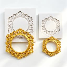 Photo Frame Mirror Silicone Mold Resin Tools Sugarcraft Cupcake Baking Mold Fondant Cake Decorating Tools
