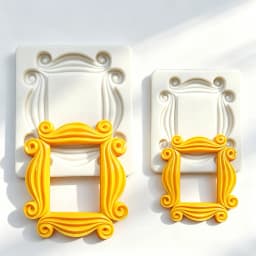 Photo Frame Mirror Silicone Mold Resin Tools Sugarcraft Cupcake Baking Mold Fondant Cake Decorating Tools
