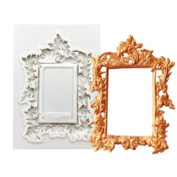 Photo Frame Mirror Silicone Mold Resin Tools Sugarcraft Cupcake Baking Mold Fondant Cake Decorating Tools