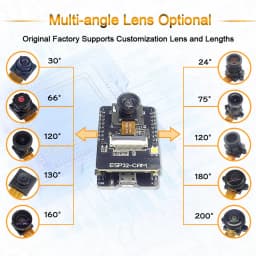 OV2640 Camera Module for ESP32-CAM 2 Million Pixels 66 120 160 Degree Next 850nm Night Vision 24PIN 0.5MM Pitch 2MP 21MM 75MM