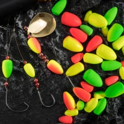 10/30pcs Fishing Foam Float Bobber Buoy Saltwater for Fly Fishing Pompano Bottom Rig Strike Indicator Trout Catfish Walleye Rig