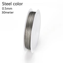 7-35 Meter/roll Stainless Steel Wire 0.3/0.45/0.5/0.6mm Tiger Tail Beading Cord Resistant Strong Line for Jewelry Making Finding