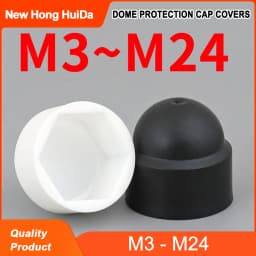 M3 M4 M5 M6 M8 M10 M12 M14 M16 M18 M20 M22 M24 Black White Dome Protection Cap Screw Covers Exposed Hexagon Plastic PE Nut Bolt