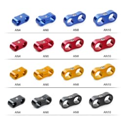 AN4 AN6 AN8 AN10 Fittings Anodized Line automotive Clamps Rubber Hose Clamp Line Oil Fuel Water Lupo Separator Kit Pipe Clamps