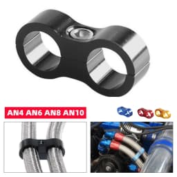 AN4 AN6 AN8 AN10 Fittings Anodized Line automotive Clamps Rubber Hose Clamp Line Oil Fuel Water Lupo Separator Kit Pipe Clamps