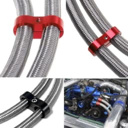 AN4 AN6 AN8 AN10 Fittings Anodized Line automotive Clamps Rubber Hose Clamp Line Oil Fuel Water Lupo Separator Kit Pipe Clamps