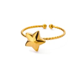 Zircon Moon Star Rings For Women Stainless Steel Glowing Moon Star Adjustable Finger Ring Aesthetic Wedding Jewelery Gift Femme