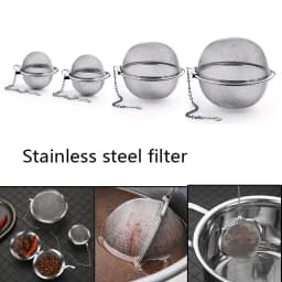 5pcs~1pcs Stainless Steel Spice Tea Ball Tea Infuser Sphere Locking Strainer Mesh Infuser Tea Filter Strainers Kitchen Tools