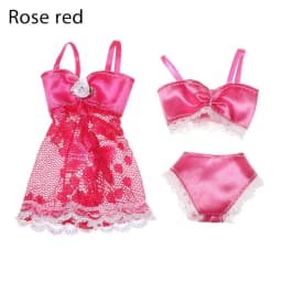 1set Doll Clothes Pajamas Colorful Clothing Underwear Lingerie Bra Dress Lace Homewear Accessories Clothes for 1/6 Doll