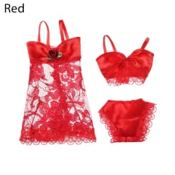 1set Doll Clothes Pajamas Colorful Clothing Underwear Lingerie Bra Dress Lace Homewear Accessories Clothes for 1/6 Doll