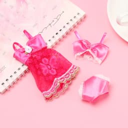 1set Doll Clothes Pajamas Colorful Clothing Underwear Lingerie Bra Dress Lace Homewear Accessories Clothes for 1/6 Doll