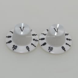 2/4pcs Aluminum Guitar Tone and Volume Speed Control Knobs Silver Silver Top Hat Bell For GB LP SG Electric Guitar