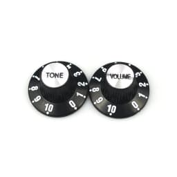 2/4pcs Aluminum Guitar Tone and Volume Speed Control Knobs Silver Silver Top Hat Bell For GB LP SG Electric Guitar