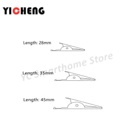 6Pcs DIY Alligator Clip Test Clip Power Cord Clip Battery Clip for Experiment, Small Length 28mm Clip