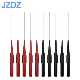 JZDZ 10pcs 1mm Test Probe Needle Mul-timeter Stainless Puncture Back Probe Pin 4mm Banana Socket Inspection Tool J.30009+