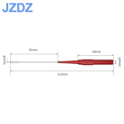 JZDZ 10pcs 1mm Test Probe Needle Mul-timeter Stainless Puncture Back Probe Pin 4mm Banana Socket Inspection Tool J.30009+