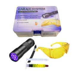 12 LED UV Flashlight Protective Glasses UV Dye Tool Set Car Air Conditioning A/C System Leak Test Detector Kit