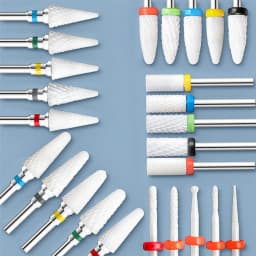 Nail Drill Burr Bits Ceramic Milling Cutter Manicure Nail Drill Bits Electric Nail Mills Cutter for Manicure Machine